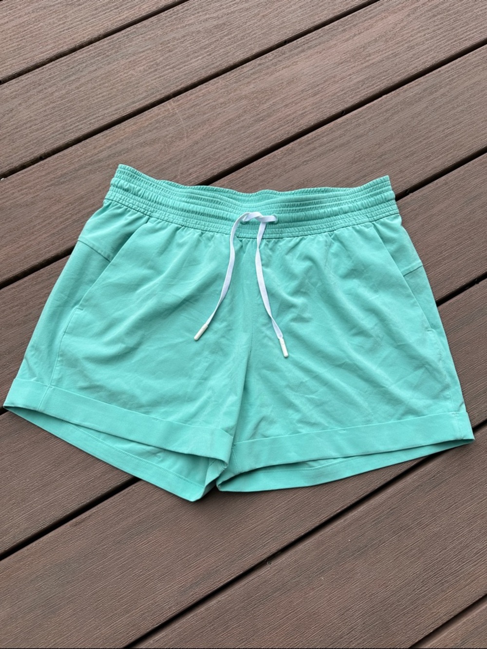 lululemon athletica Mint Green Athletic Drawstring Shorts
